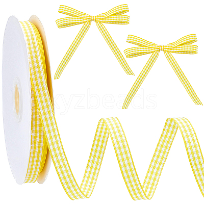 50 Yards Tartan Pattern Polyester Ribbon OCOR-CY0003-72A-1