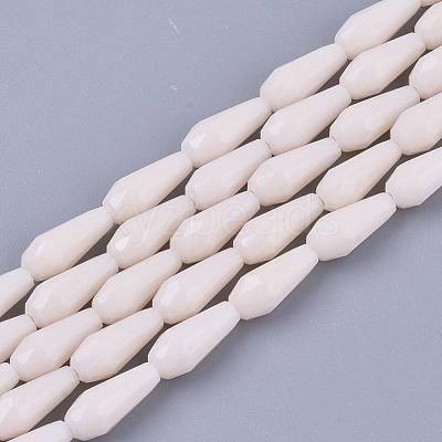 Opaque Solid Color Glass Beads Strands GLAA-T009-001F-1