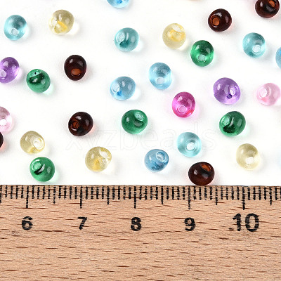 3/0 Baking Paint Glass Fringe Seed Beads SEED-A034-04K-1