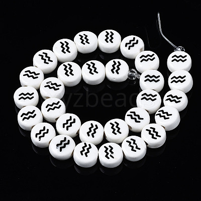Handmade Porcelain Ceramic Beads Strands PORC-S502-032E-1
