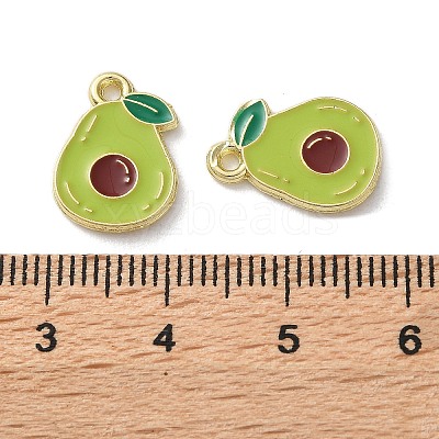 Fruit Alloy Enamel Charms PALLOY-S058-01LG-26-1