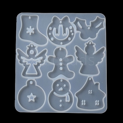 DIY Christmas Silicone Pendant Molds DIY-F140-02C-1