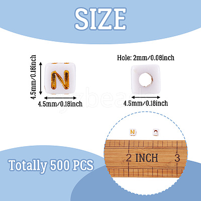 Opaque Acrylic Beads MACR-TAG0001-07N-1