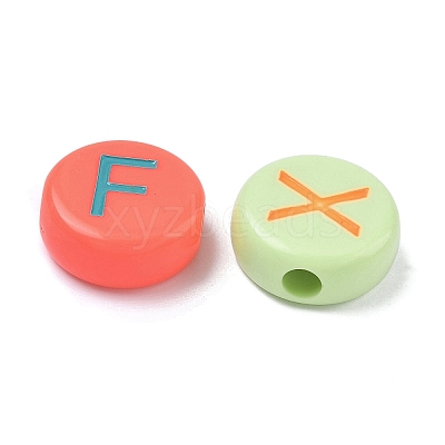 Opaque Acrylic European Beads MACR-K365-01B-1