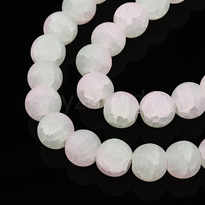 Crackle Glass Beads Strands GLAA-N009-10mm-01-1