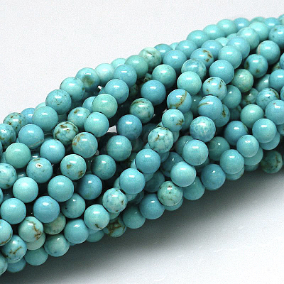 1 Strand Natural Howlite Beads Strands X-TURQ-G103-6mm-01-1