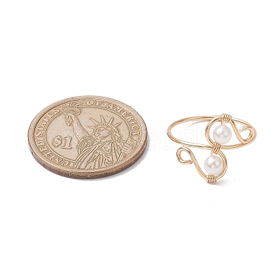 Shell Pearl Finger Rings RJEW-TA00131-1