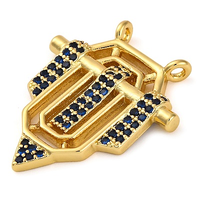 Brass Micro Pave Cubic Zirconia Pendants KK-K339-10B-03-1