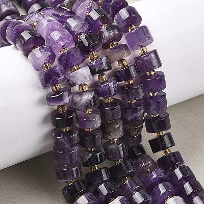 Natural Banded Amethyst Beads Strands G-K245-C02-08-1