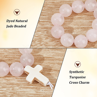 Round Dyed Natural Jade Pendants Decoration HJEW-OC00010-1