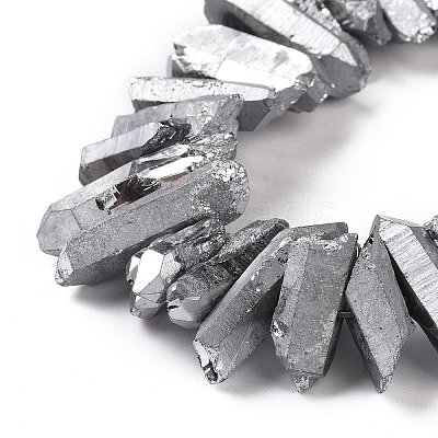 Natural Quartz Crystal Points Beads Strands G-K181-B13-1