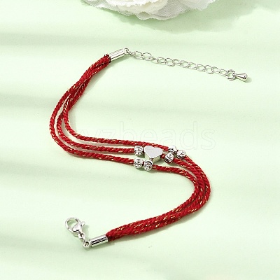 Polyester Multi-Strand Bracelets FB-CBA983F-02P-06-1