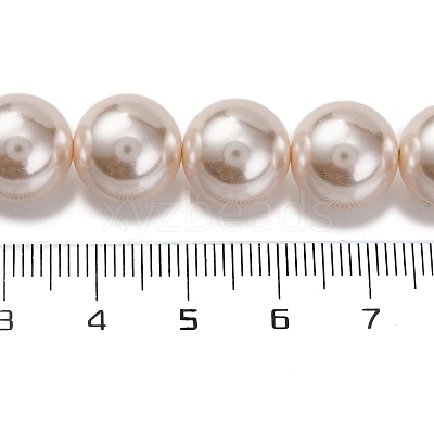 Baking Paint Pearlized Glass Pearl Round Bead Strands PEAR-H019-02E-02-1