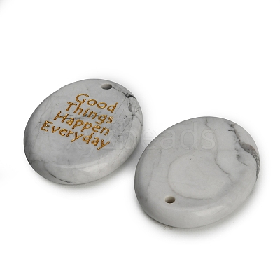 Natural Howlite Pendants G-K353-06E-1