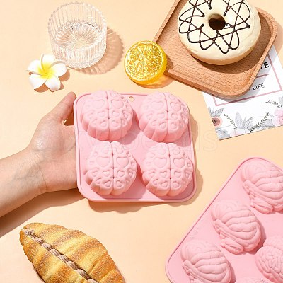 2 pcs 2 Styles Brain Shape Silicone Molds ST-CJ0007-87-1