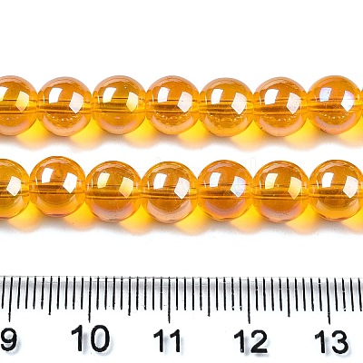 Electroplate Transparent Glass Beads Strands X-GLAA-T032-T8mm-AB11-1