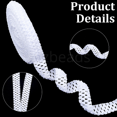 10M Elastic Polyester Ribbon Baby Headbands OHAR-GF0001-53B-03-1