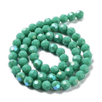 Opaque Glass Beads Strands EGLA-A035-P8mm-L13-1