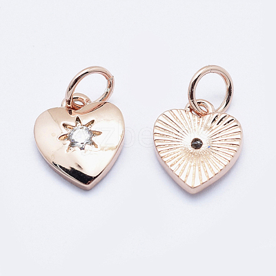 Brass Micro Pave Cubic Zirconia Charms RB-I078-67-NR-1