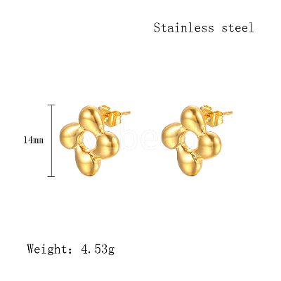 304 Stainless Steel Stud Earrings for Women FU8032-1-1