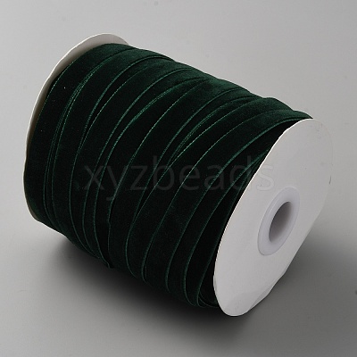 50 Yards Polyester Single Face Velvet Ribbon OCOR-WH0082-161D-1