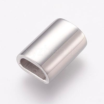 Tarnish Resistant 304 Stainless Steel Magnetic Clasps with Glue-in Ends STAS-L189-17P-1