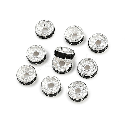 Brass Grade A Rhinestone Spacer Beads RB-A004-12-1