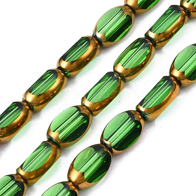 Electroplate Glass Beads Strands EGLA-N008-015G-1