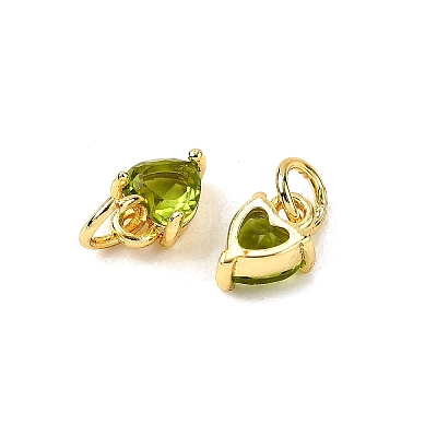 Brass Micro Pave Cubic Zirconia Charms KK-P192-08-G12-1