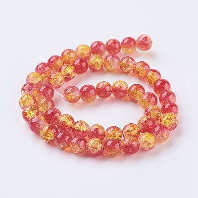 Two Tone Crackle Glass Bead Strands LS-CCG-I001-09-1