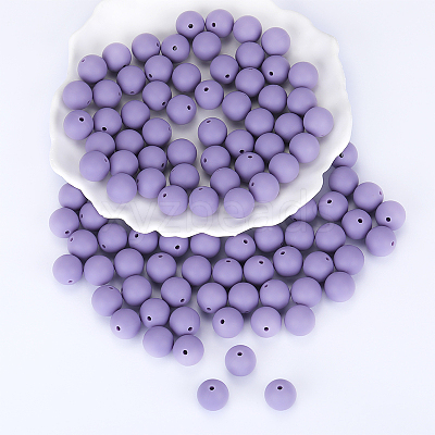 Round Silicone Focal Beads SI-JX0046A-42-1