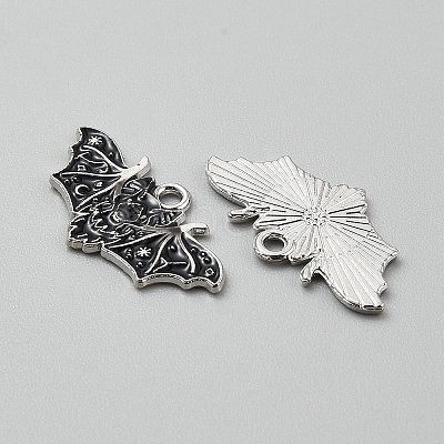 Platinum Alloy Enamel Pendants ENAM-WH0073-03D-1