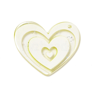 Transparent Plastic Pendants LS-KY-P014-01G-1