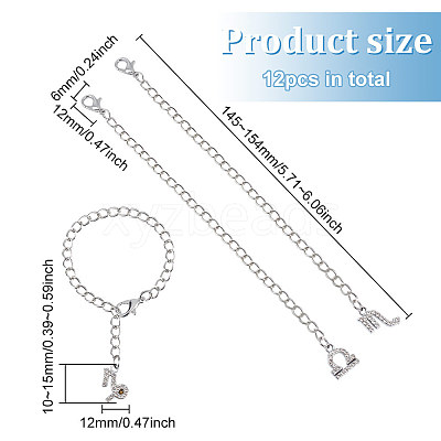 12 Constellation Alloy Rhinestone Cup Handle Pendant Decoration HJEW-AB00383-1
