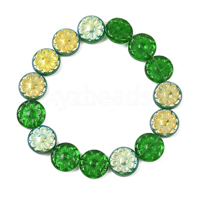 Czech Pressed Glass Beads GLAA-I061-48D-1
