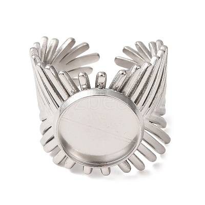 V-Shaped 304 Stainless Steel Cuff Ring Components SA-CBAC0DF-01C-P-1