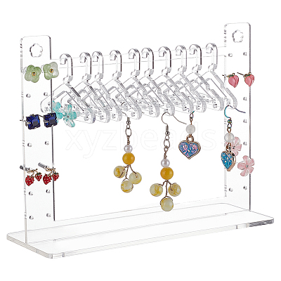 Coat Hanger Removable Acrylic Earring Displays EDIS-WH0041-02A-01-1