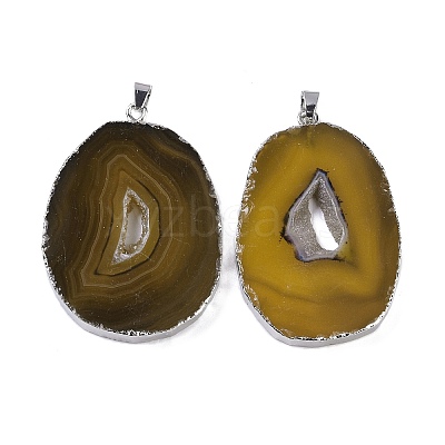 Natural Agate Big Pendants KK-F868-29P-04-1