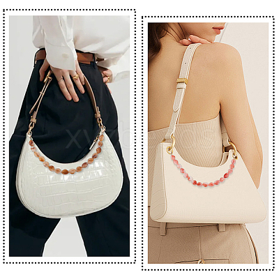2Pcs 2 Colors Bag Chain Straps AJEW-BM0001-09-1