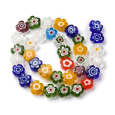 Handmade Millefiori Lampwork Beads Strands LAMP-G164-03J-1