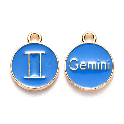 Alloy Enamel Pendants X-ENAM-S124-01A-02I-1