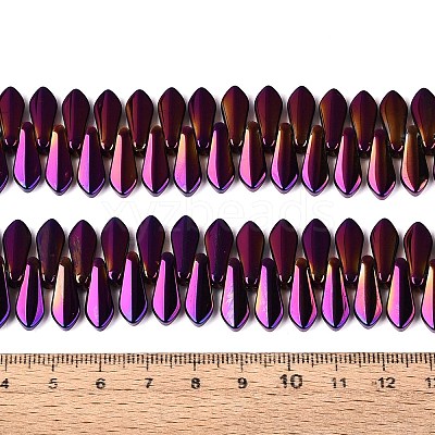 Electroplate Glass Beads Strands EGLA-Q134-01A-B01-1