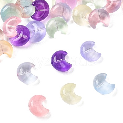 100Pcs 12 Styles Baking Paint Transparent Glass Beads DGLA-FS0001-26-1
