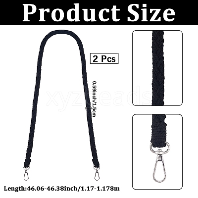 2Pcs Imitation Leather Twist Knitting Cord Mobile Straps FIND-CP0003-73B-1