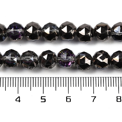 Transparent Electroplate Glass Beads Strands X-EGLA-N002-34C-C21-1