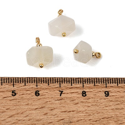 Natural White Moonstone Pendants GG-CBACE45-01G-04-1