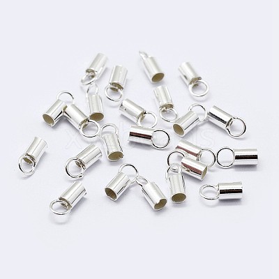 925 Sterling Silver Cord Ends STER-F036-21S-1.5mm-1