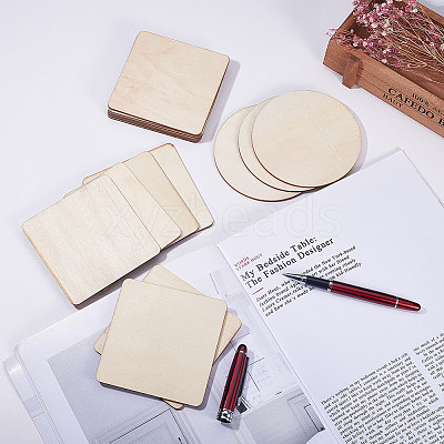 Wood Cabochons and Sponge Scouring Pads WOOD-PH0008-47-1