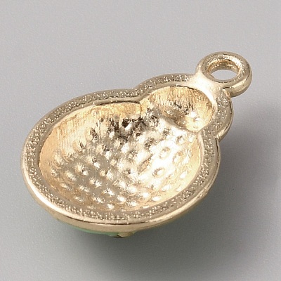 Alloy Enamel Pendant Rhinestone Setting ENAM-WH0050-08G-03-1