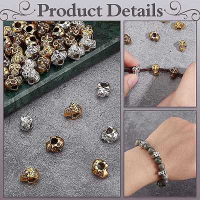 60Pcs 3 Colors Alloy European Beads FIND-PH0021-84-1
